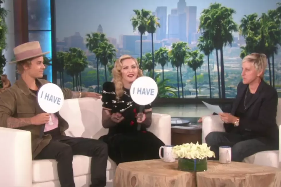 Madonna and Justin Bieber Kiss Backstage at &#8216;Ellen&#8217;