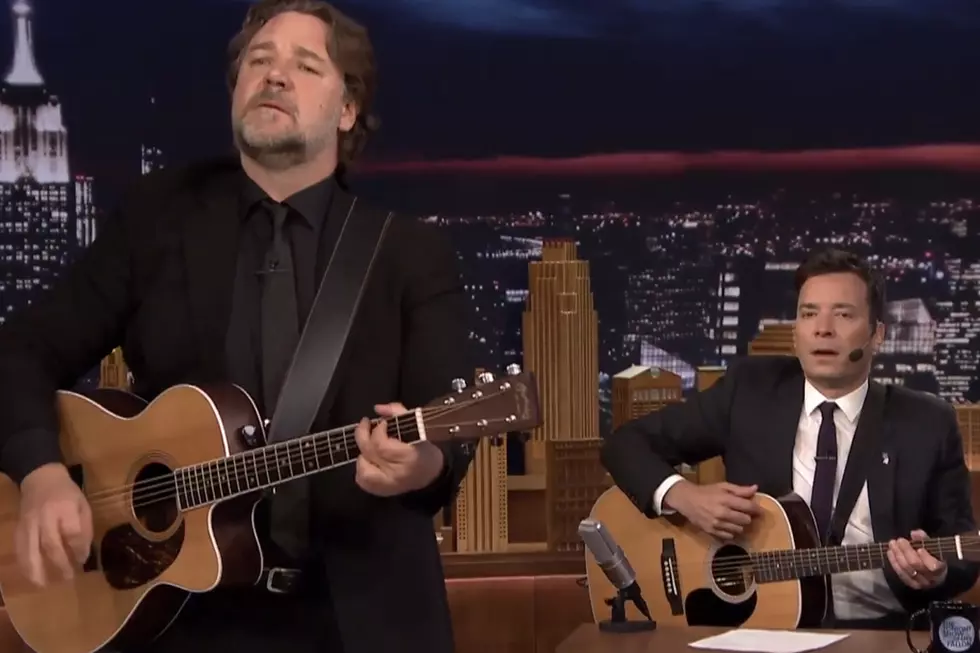 Jimmy Fallon + Russell Crowe Sing ‘Balls in Your Mouth’ for Earth Day [VIDEO]
