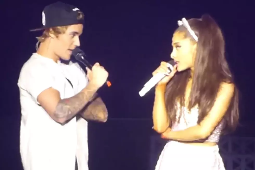 Justin Bieber Joined Ariana Grande Onstage Again, But Did He Remember the Words? [VIDEO]