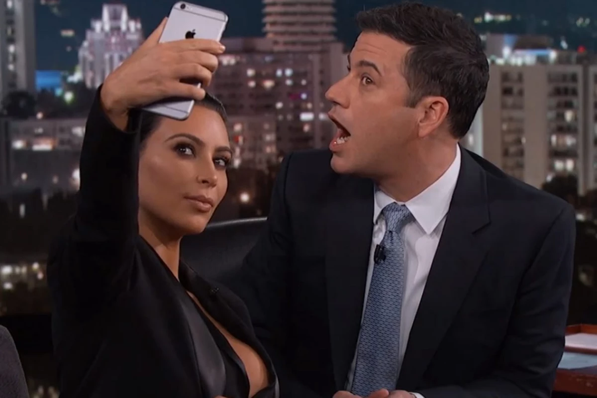 Kim Kardashian Shows Jimmy Kimmel How to Take a Proper Selfie