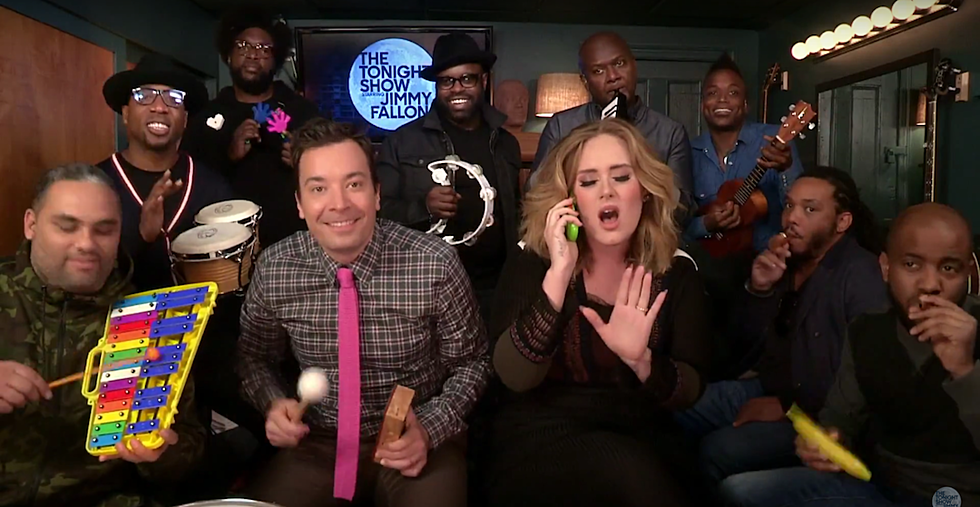 Adele Talks Success and Britney on NPR, Performs ‘Hello’ With Classroom Instruments & The Roots on ‘Fallon’