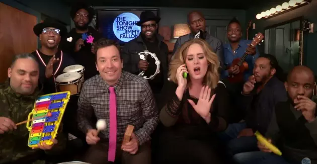 Adele Talks Success and Britney on NPR, Performs ‘Hello’ With Classroom Instruments &#038; The Roots on ‘Fallon’