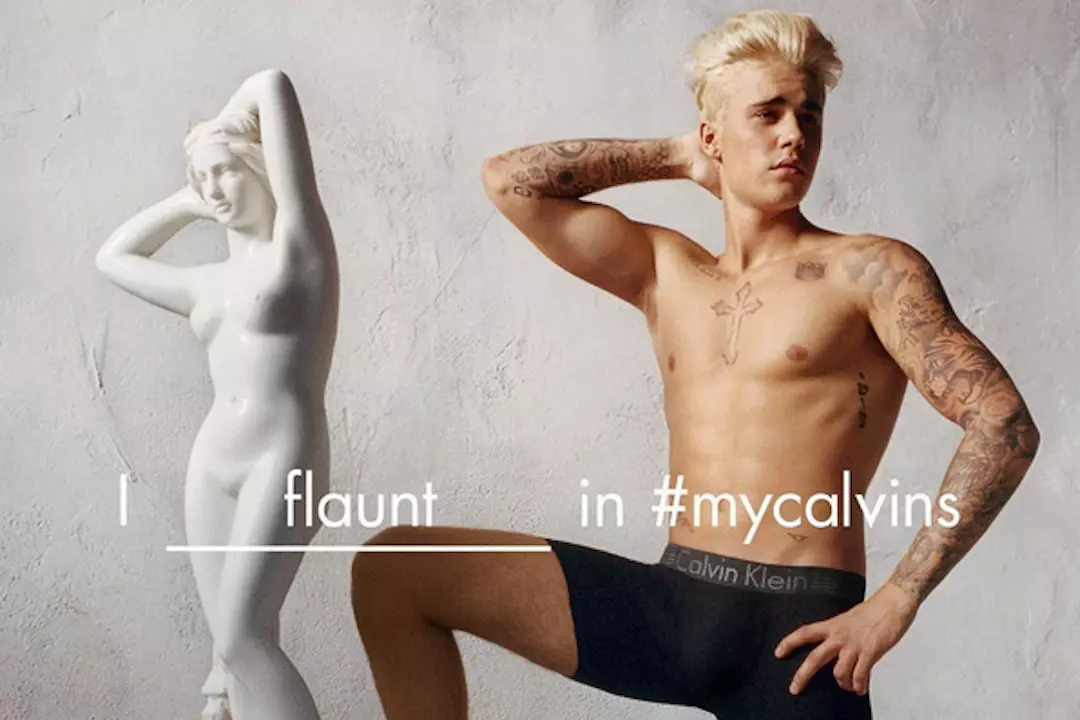 New Calvin Klein Campaign Reveals Justin Bieber + Kendall Jenner in Their  Underwear