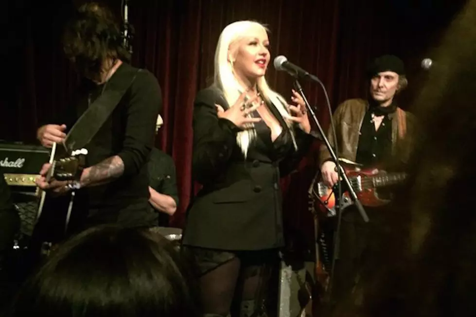 Christina Aguilera, Courtney Love Perform at Linda Perry Private Party