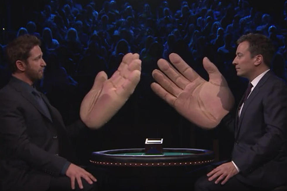 Gerard Butler Is Excited About What He Can Do With His Giant Hand Playing Slapjack with Jimmy Fallon