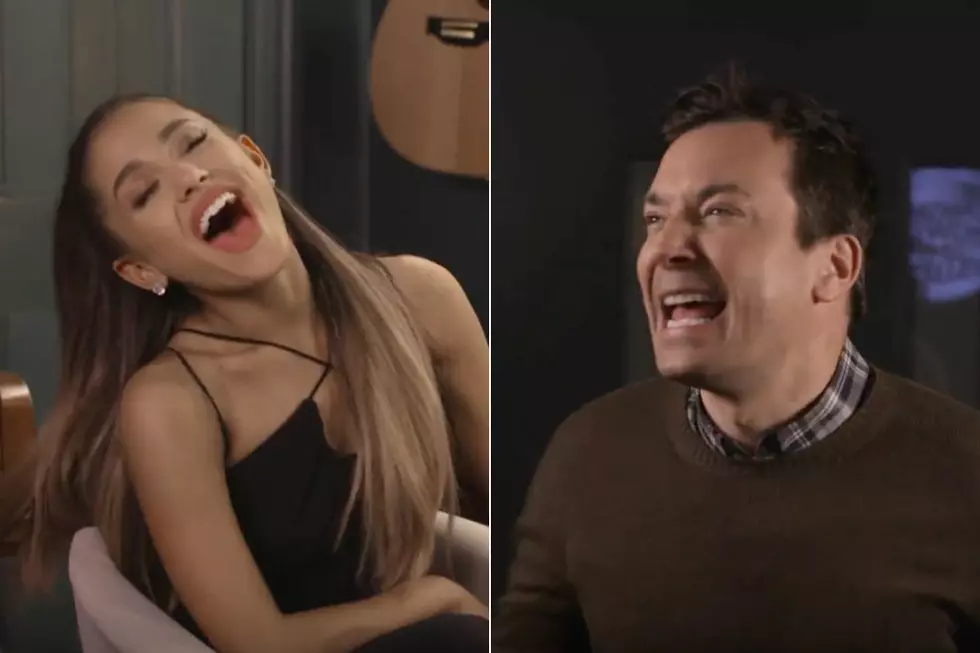 Watch Ariana Grande And Jimmy Fallon Demonstrate Their Lip