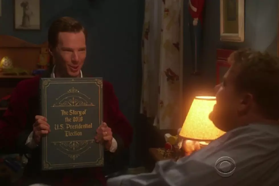 Benedict Cumberbatch Reads James Corden a Scary Bedtime Story About the 2016 Election