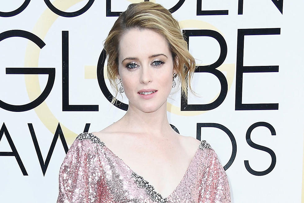 Claire Foy Sparkles in Sequins at the 2017 Golden Globes