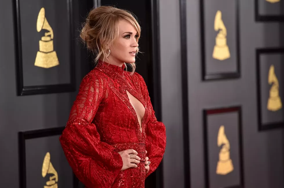 Carrie Underwood Is Ravishing in Ruby Red at the 2017 Grammy Awards