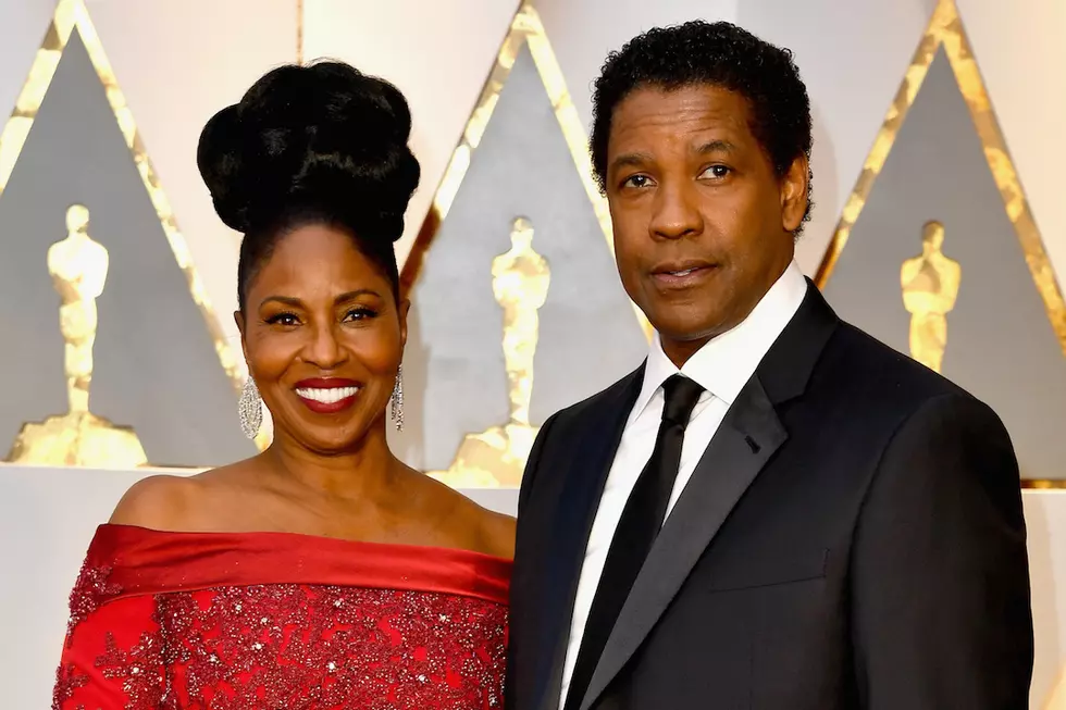 Denzel and Pauletta Washington Walk the 2017 Oscars Red Carpet