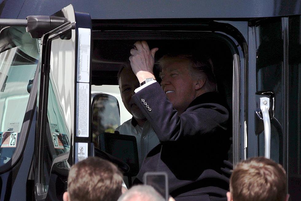 Donald Trump Plays In Parked Truck, Instantly Becomes Meme