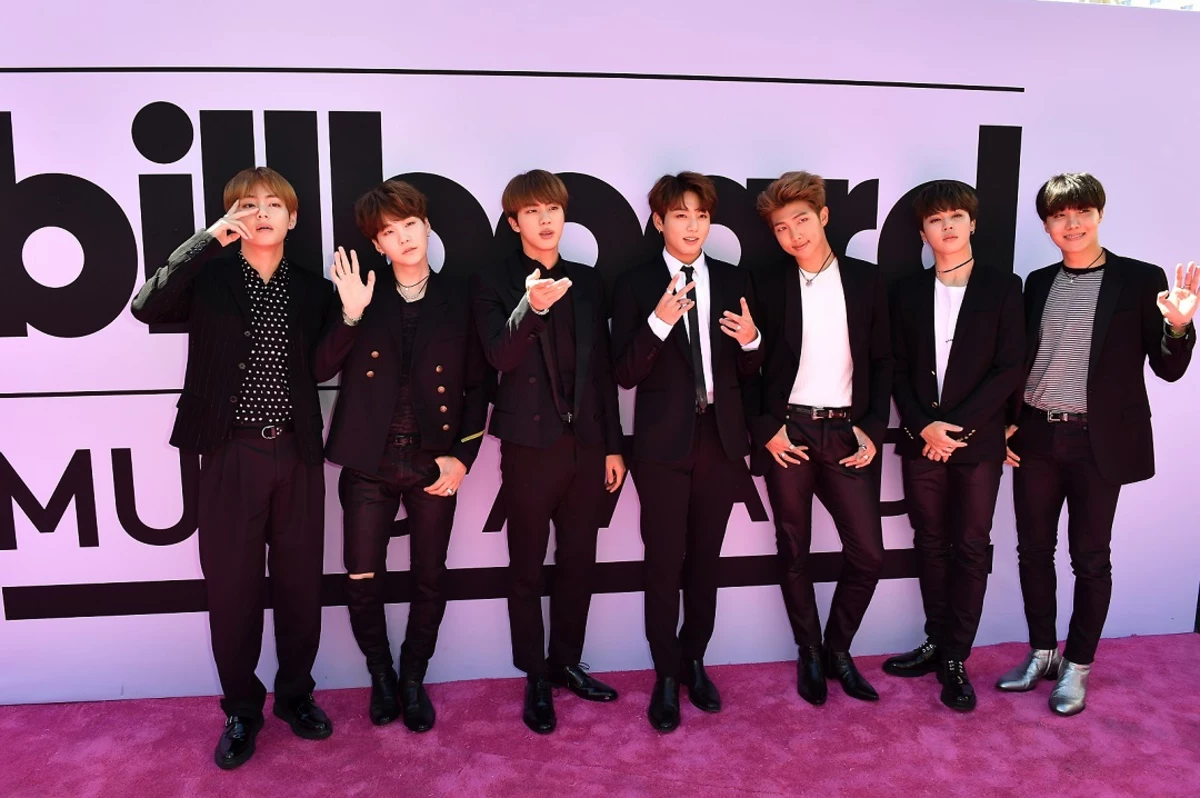 BTS Color Coordinates in Red Suits for Billboard Music Awards