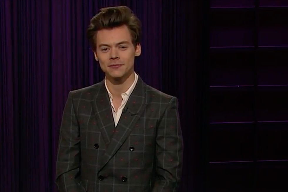 Harry Styles Rescues ‘Late Late Show’ as James Corden + Wife Welcome Baby