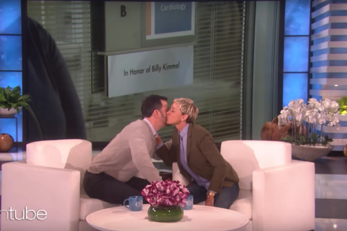 See Ellen DeGeneres Surprise Jimmy Kimmel With a Touching Gift