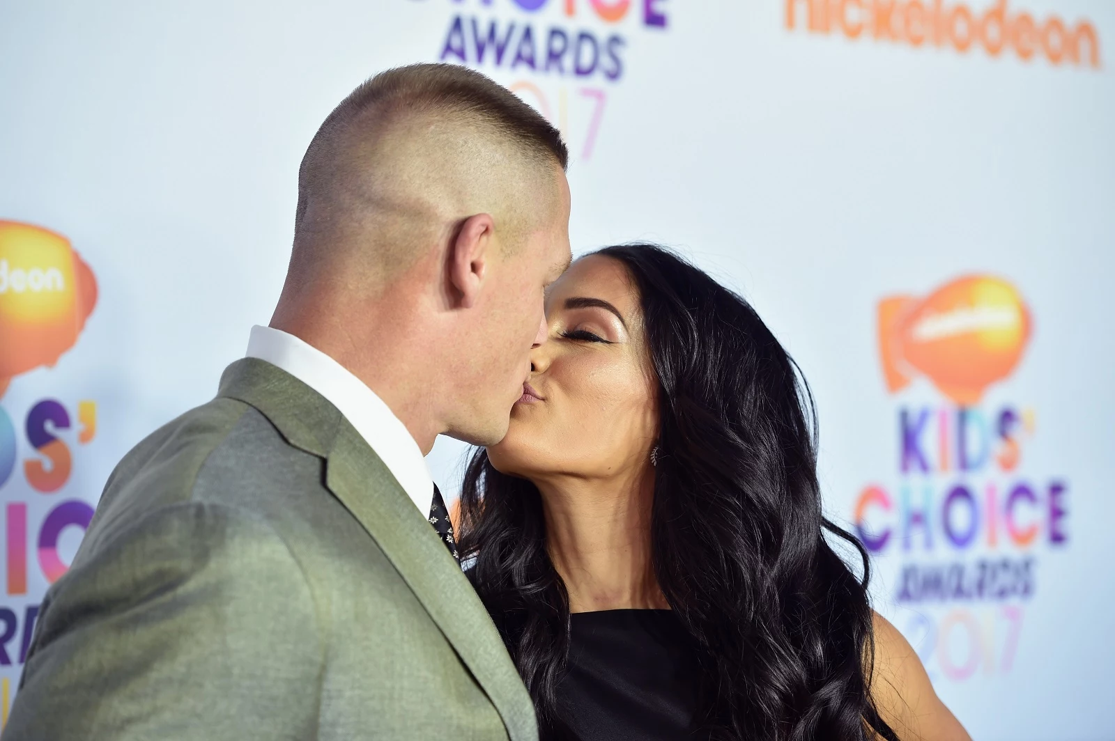 john cena and his wife kissing