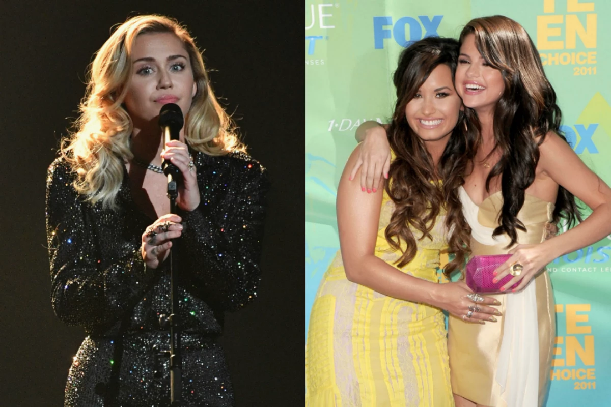 Miley Cyrus Talks Selena Gomez + Demi Lovato Competition