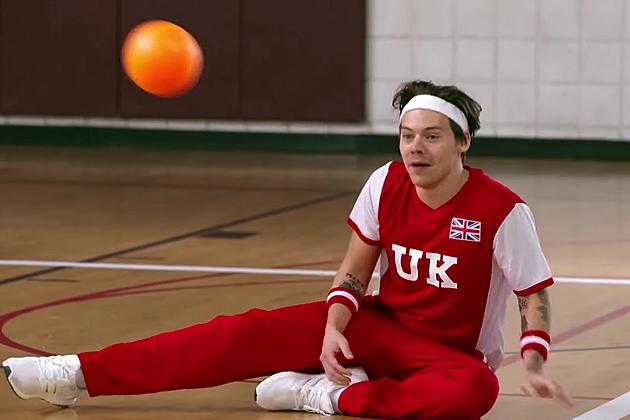 Harry Styles Just Got Hit Hard in His Groin by a Dodgeball Thrown by Michelle Obama
