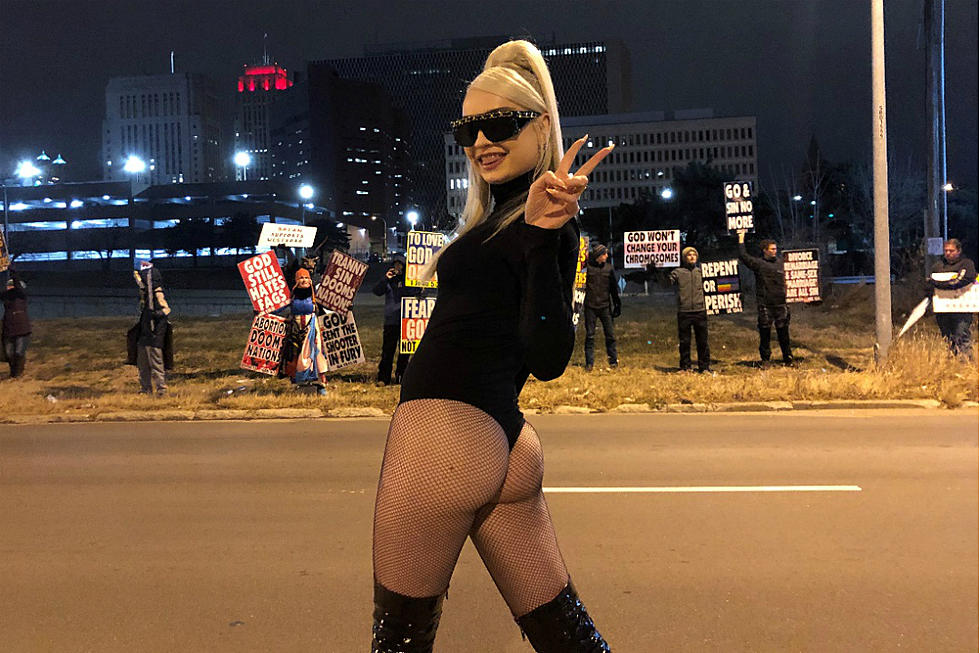 Kim Petras Reacts to Westboro Baptist Church Protest