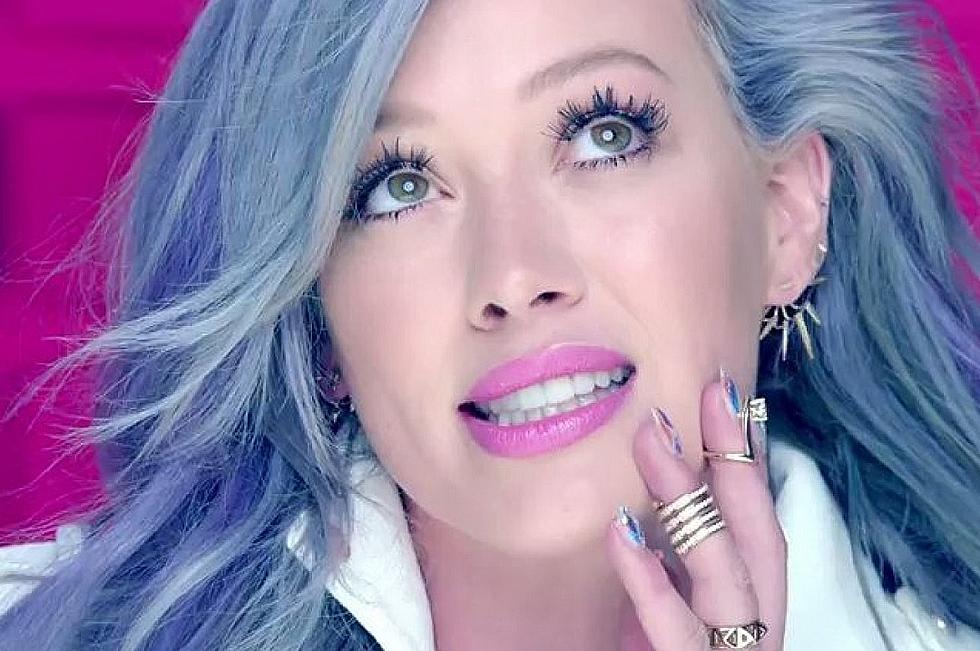 Hilary Duff Debuts Short Blue Hair Style