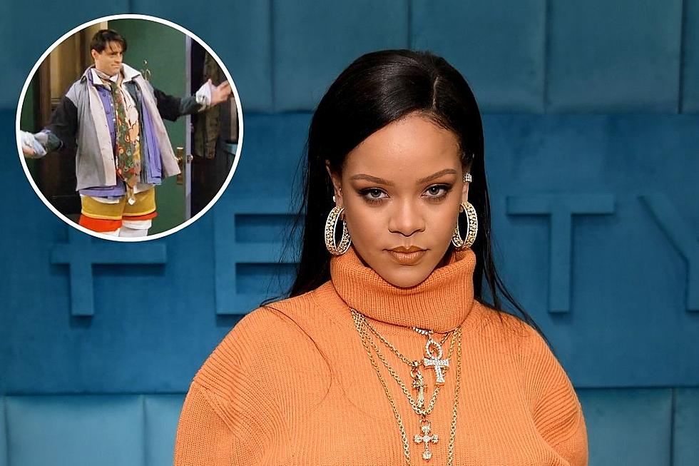 Rihanna Channels Joey From 'Friends' 