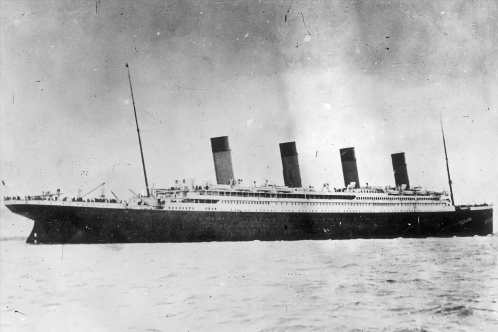 An archival photo of the Titanic