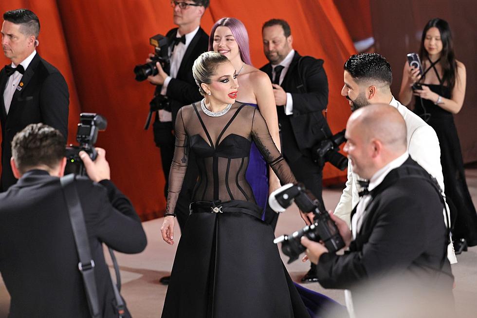 Lady Gaga Helps Photographer During 2023 Oscars Red Carpet Fall