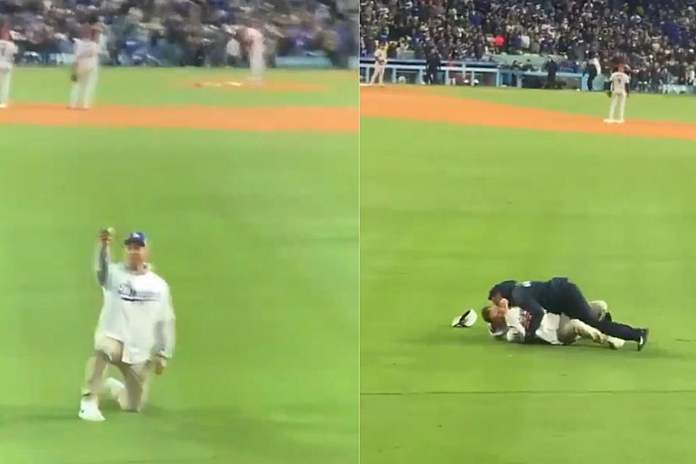 Man&#8217;s Proposal Goes Horribly Wrong After Being Tackled by Security Guards on Field (VIDEO)