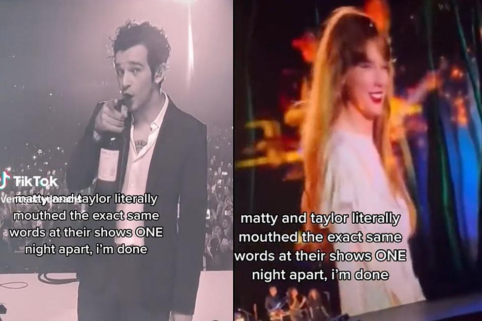 Taylor Swift and Matty Healy Seemingly Mouthed A Secret Message During Their Concerts to One Another