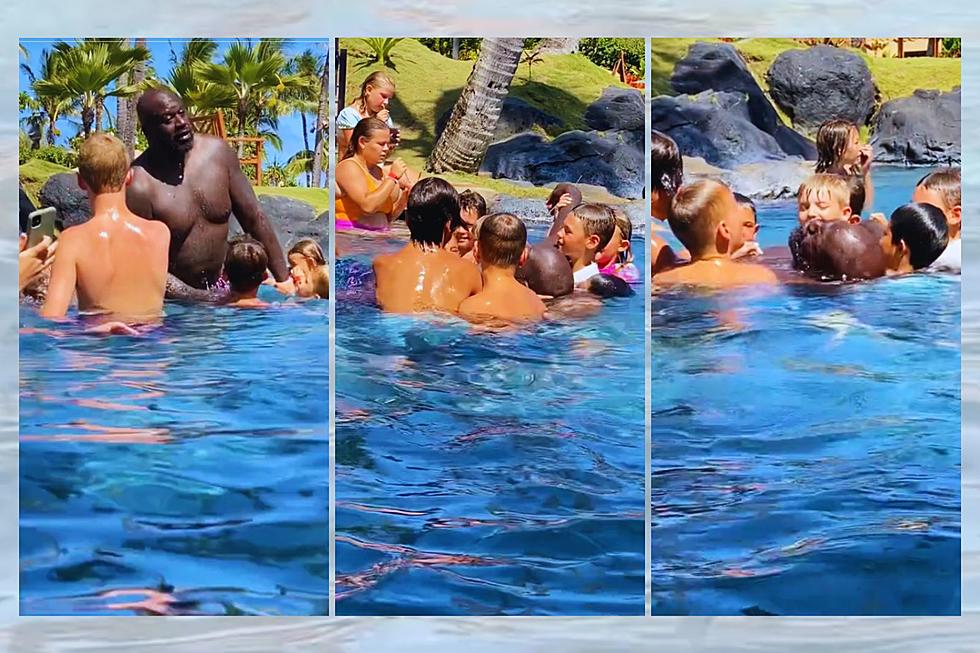 Kids Step Up to &#8216;Rescue&#8217; Shaq From Three Feet of Water in Hawaii Pool