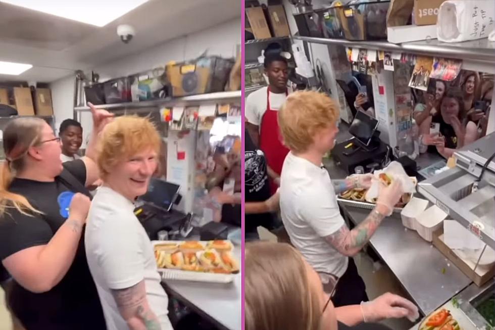 Ed Sheeran Serves Fans At Chicago's Rudest Hot Dog Joint 