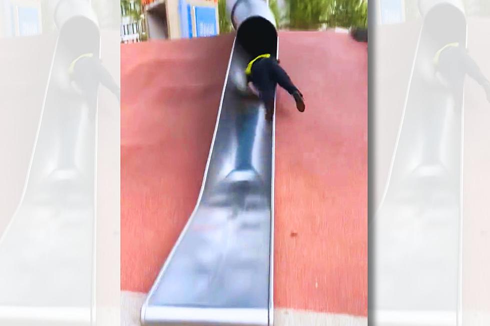 Boston Cop Painfully Botches Playground Slide in Viral Video