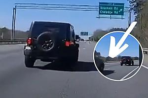 Instant Karma Comes for Jeep That Keeps Brake-Checking Other...