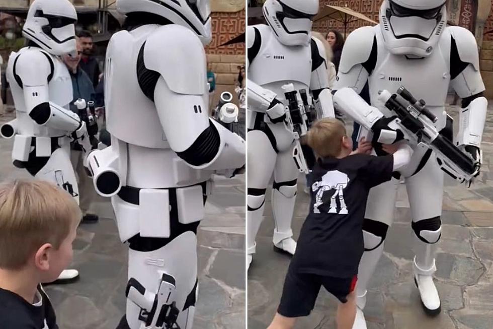 Unattended Child Shoves ‘Star Wars’ Stormtrooper at Disney World: ‘Is This Anybody’s…?’