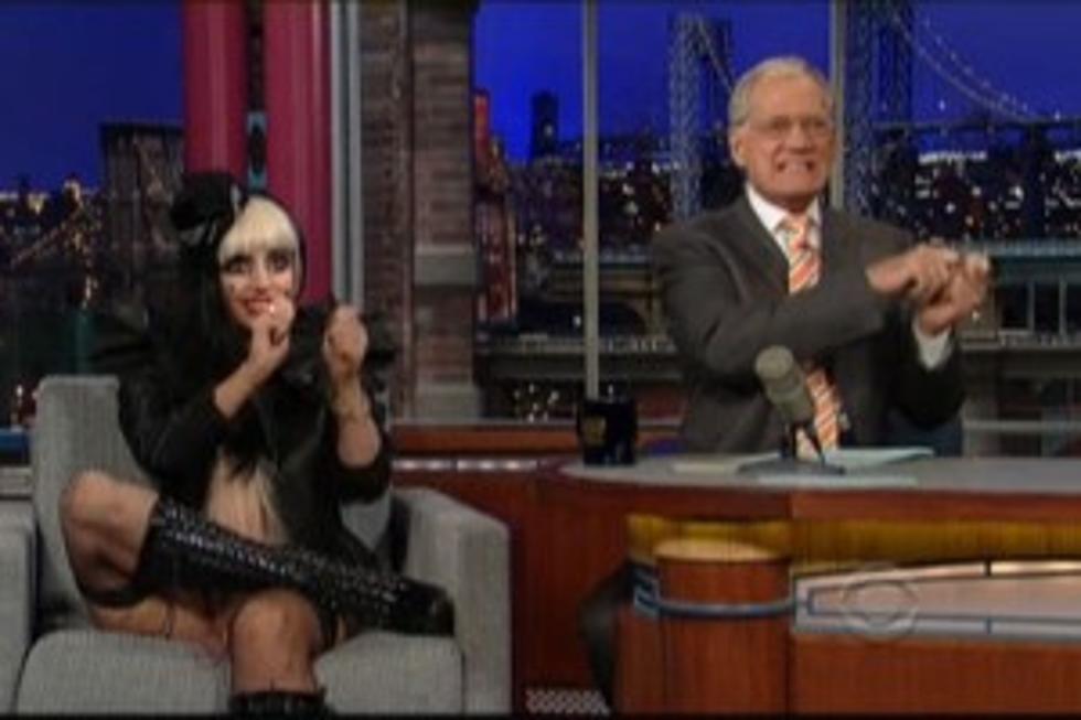 Lady Gaga Eats Paper and Talks Rumors on ‘The Late Show with David Letterman’ [VIDEO]