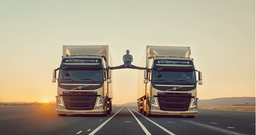 Jean – Claude Van Damme’s Epic Split Between Two Moving Volvo Trucks [VIDEO]