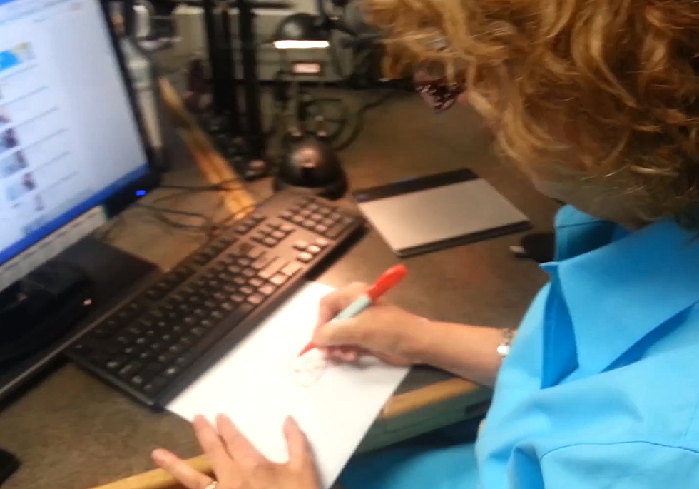 Debbie Ray Demonstrates How to Draw the Easter Bunny