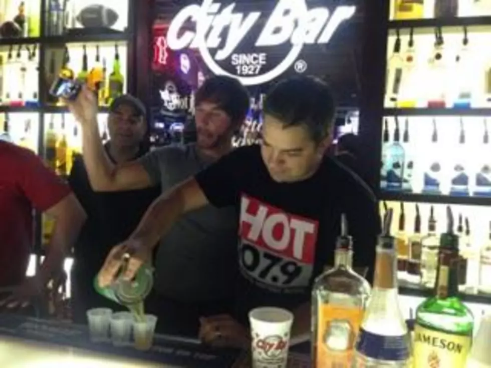 CJ And Chris Reed Bartend City Bar For Charity [PICS/VIDEO]