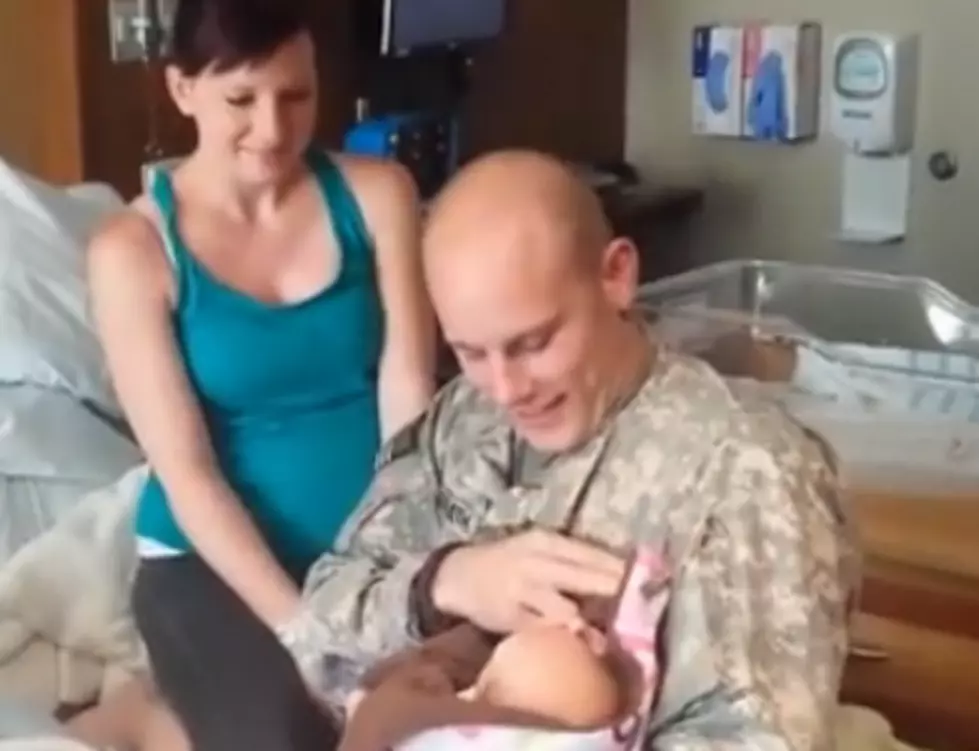 Soldier Surprises Wife After Giving Birth, THEN, Their Two Year Old Walks In [VIDEO]
