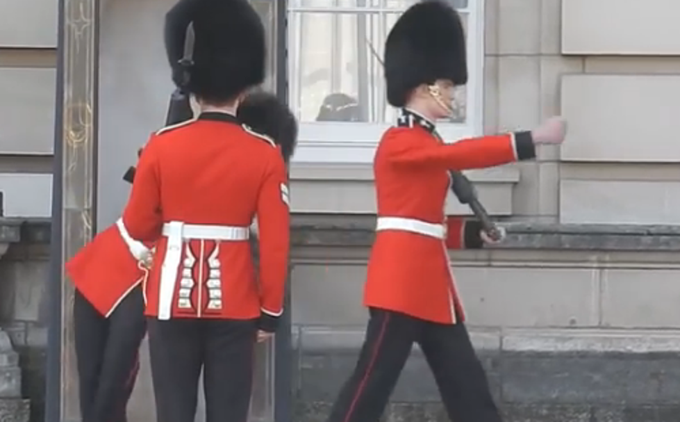 Guard At Buckingham Palace Slips And Falls, This May Be A First [OMG VIDEO]