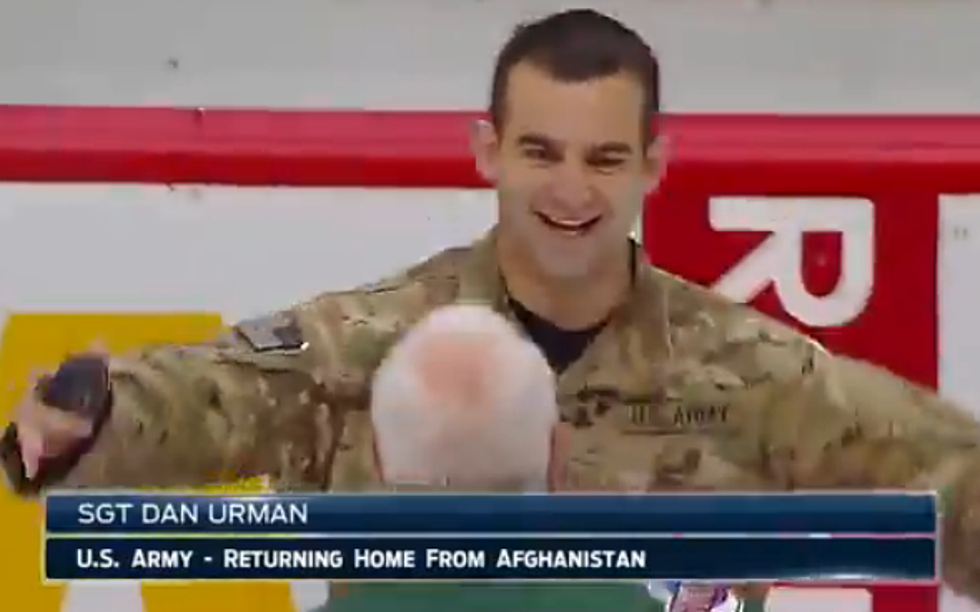 Soldier Returns Home To Surprise Family At A Hockey Game In Front Of Thousands [VIDEO]
