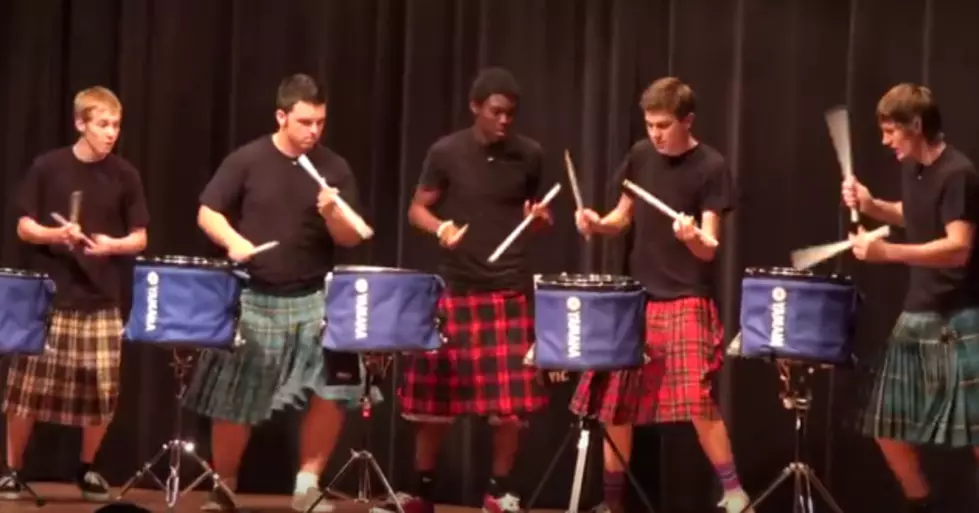 Check Out The Hot Scots Drum Line! What&#8217;s Under Their Kilts?