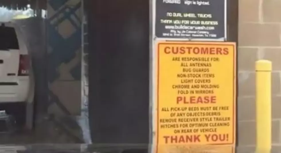 These Signs At A Local Car Wash Are For Stupid People [VIDEO]