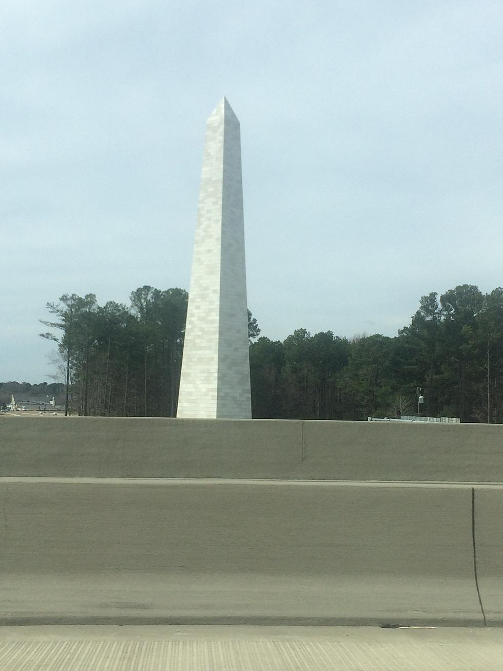 Miniature &#8216;Washington Monument&#8217; On I-55 In Mississippi