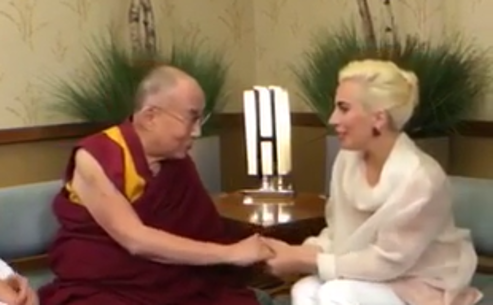 Lady Gaga Meets With Dalai Lama [Video]
