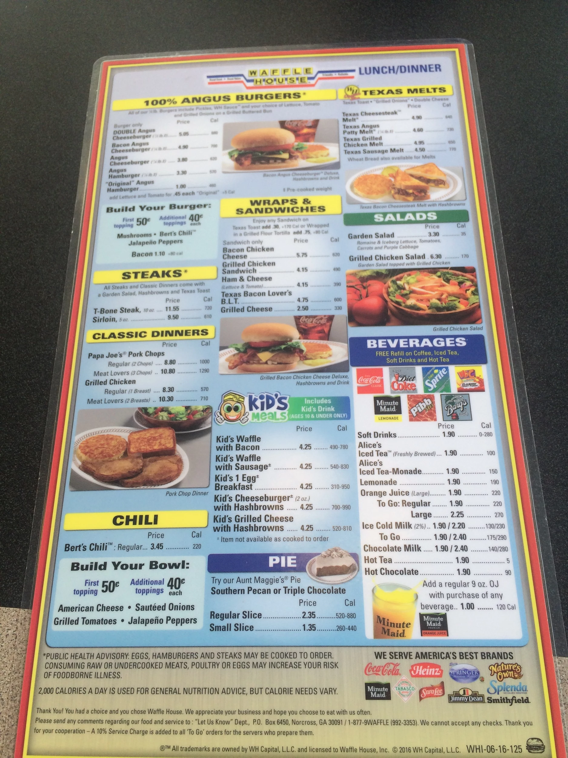 waffle house menu with prices 2019