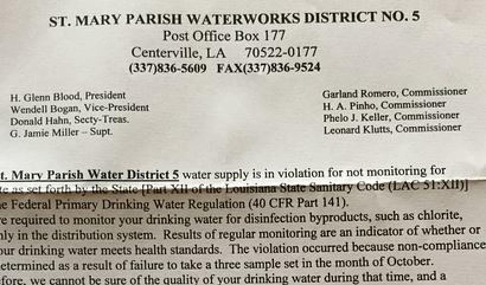 St. Mary Parish, Did You Get The Letter About Your Water And Are You Mad?