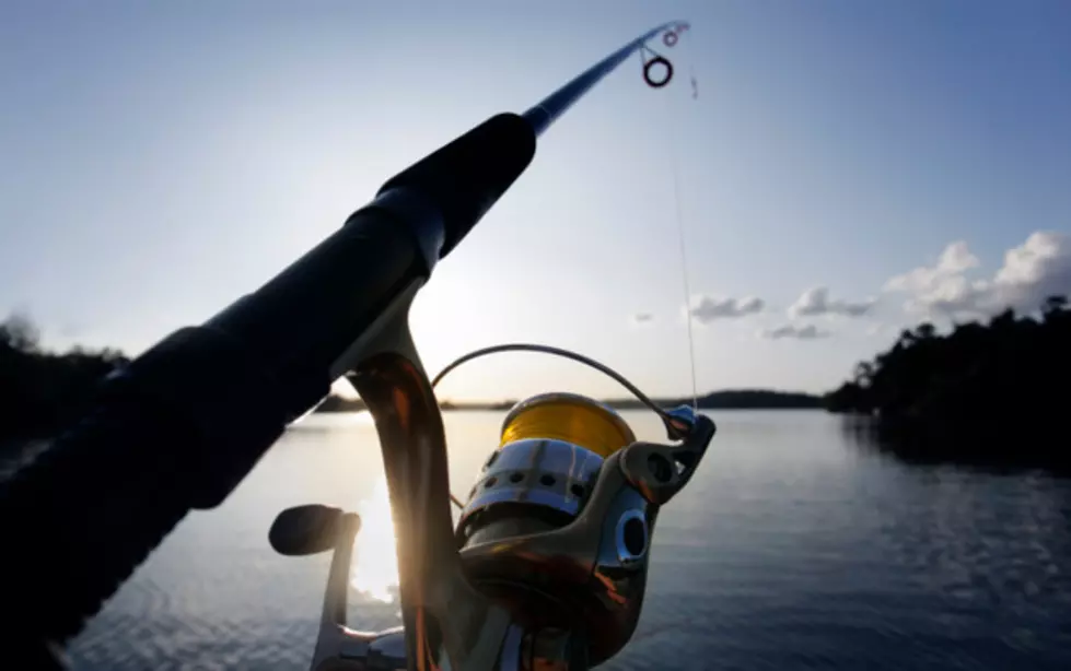 fishing in a lake