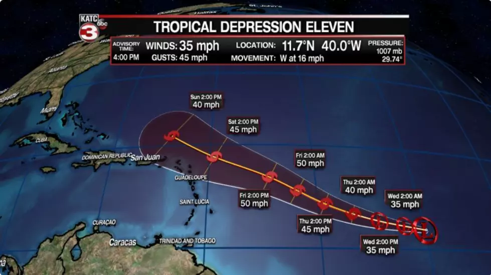 Tropical Depression #11 Has Formed in the Atlantic