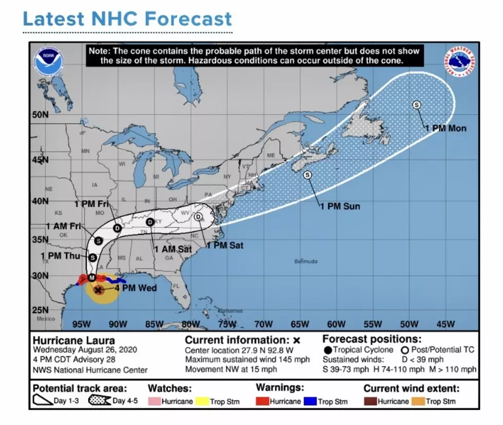 NHC 4:00PM Hurricane Laura Update