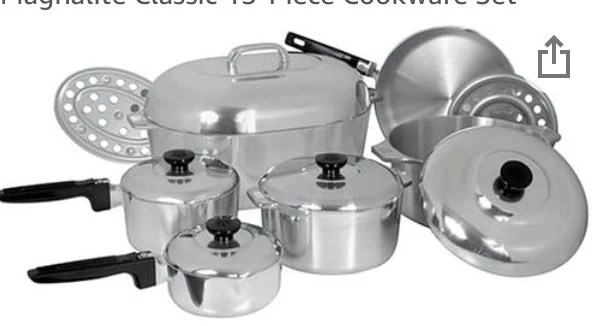 Lot - Magnalite Pots, Fish Tray, Stainless Steel Trays